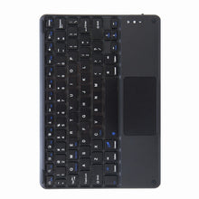 H-102C Touch Bluetooth Keyboard Leather Case with Rear Three-fold Holder For iPad 10.2 2020 & 2019 / Pro 10.5 inch(Black)