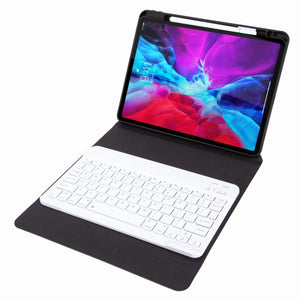 H-102 Bluetooth Keyboard Leather Case with Rear Three-fold Holder For iPad 10.2 2020 & 2019 / Pro 10.5 inch(Rainbow)