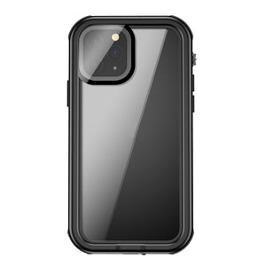 For iPhone 12 Waterproof Full Coverage PC + TPU Phone Case(Black)