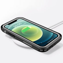 For iPhone 12 Waterproof Full Coverage PC + TPU Phone Case(Black)