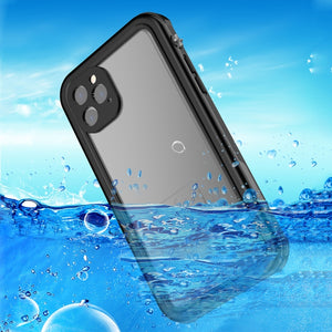 For iPhone 11 Pro Max Waterproof Full Coverage PC + TPU Phone Case (Black)