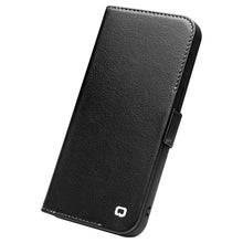 For iPhone 13 mini QIALINO Magnetic Buckle Leather Phone Case (Black)