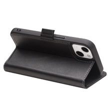 For iPhone 13 mini QIALINO Magnetic Buckle Leather Phone Case (Black)
