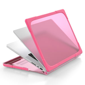 TPU + PC Two Color Laptop Protective Case For MacBook Pro 14.2 inch A2442 2021(Rose Red)
