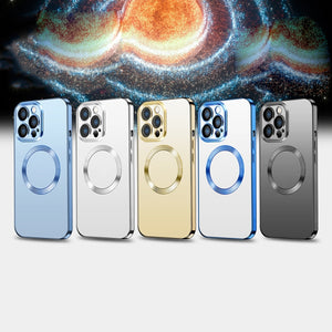 For iPhone 11 Pro Max Nebula Series MagSafe Magnetic Phone Case (Gold)