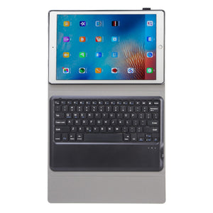 A129 TPU Detachable Bluetooth Keyboard Leather Case with Bracket For iPad Pro 12.9 inch 2015 / 2017(Black)
