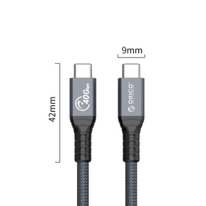 ORICO 40Gbps Thunderbolt 4 USB-C / Tpye-C Data Cable, Cable Length:30cm(Grey)