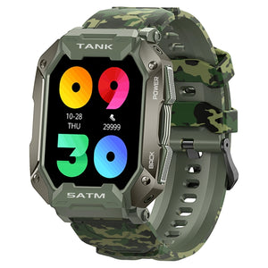 TANK M1 1.72 TFT Screen Smart Watch, Support Sleep Monitoring / Heart Rate Monitoring(Camouflage Green)