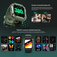 TANK M1 1.72 TFT Screen Smart Watch, Support Sleep Monitoring / Heart Rate Monitoring(Camouflage Green)