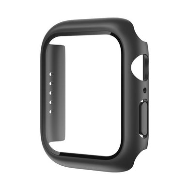 ROCK 2 in 1 PC Frame + Film Protector Case For  Apple Watch Series 6 & SE & 5 & 4 44mm(Black)