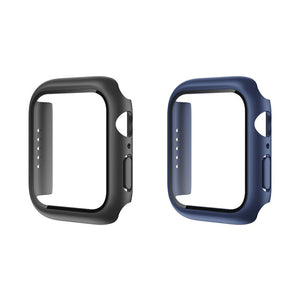 ROCK 2 in 1 PC Frame + Film Protector Case For  Apple Watch Series 6 & SE & 5 & 4 44mm(Black)
