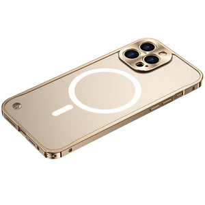 For iPhone 12 Pro Max MagSafe Magnetic Frosted Case(Gold)