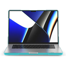 TPU + PC Two-color Anti-fall Laptop Protective Case For MacBook Pro 16.2 inch A2485 2021(Light Blue)