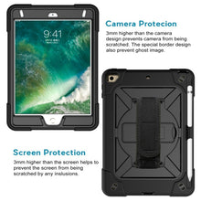 For iPad Mini 5 / 4 Contrast Color Silicone + PC Combination Case with Holder(Black)