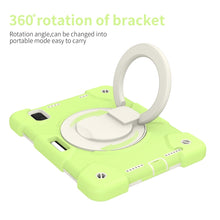For iPad mini 2021 Silicone + PC Full Body Protection Tablet Case With Holder & Strap(Green)