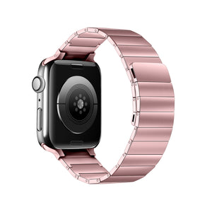 Magnetic Steel Watch Band For Apple Watch Series 8&7 41mm / SE 2&6&SE&5&4 40mm / 3&2&1 38mm(Rose Pink)
