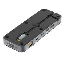 V240 12-in-1 Multifunctional USB-C / Type-C 3.1 Male HUB Docking Station(Gery)