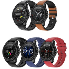 E89 1.32 Inch Screen Leather Strap Smart Health Watch Supports ECG Function, AI Medical Diagnosis, Body Temperature Monitoring(Black)