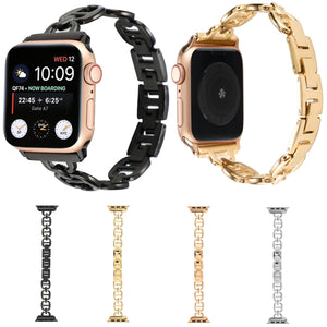 Steel Watch Band For Apple Watch Series 8&7 41mm / SE 2&6&SE&5&4 40mm / 3&2&1 38mm(Rose Gold)