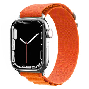 Nylon Watch Band For Apple Watch Series 8&7 45mm / SE 2&6&SE&5&4 44mm / 3&2&1 42mm(Orange)