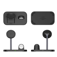 WA22 3 in 1 Magnetic Wireless Charger Phone Holder for iPhone 12 / 13 / 14 Series Phones & AirPods(Black)