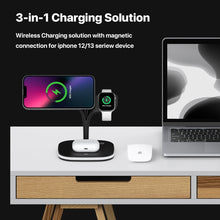 SoulBytes YM-UD22 15W 5 in 1 Magnetic Wireless Charger with Stand Function(Black)