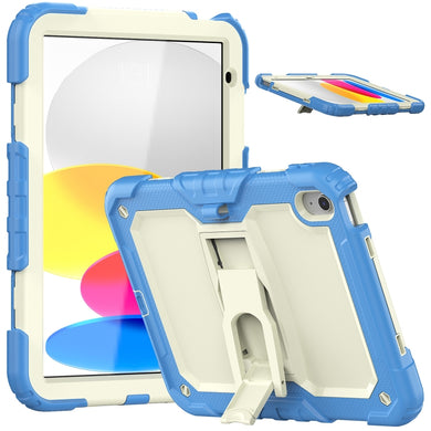 For iPad 10th Gen 10.9 2022 Shockproof Silicone + PC Protective Tablet Case(Cyan-blue)