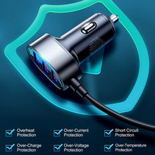 JOYROOM CL03 PRO 45W 5-ports USB Car Charging with Extended HUB(Black)