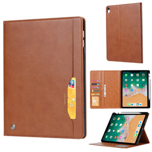 For iPad 10th Gen 10.9 2022 Knead Skin Texture Flip Leather Smart Tablet Case(Brown)