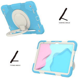 For iPad 10th Gen 10.9 2022 360 Rotation PC+Silicone Tablet Case(Sky Blue)