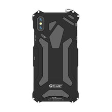 For iPhone X R-JUST Shockproof Armor Metal Protective Case(Black)