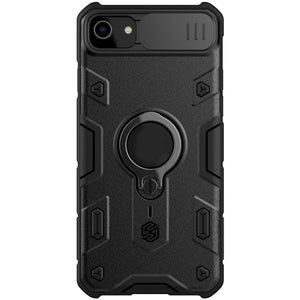 For iPhone SE 2022 / SE 2020 / 8 / 7 NILLKIN Shockproof CamShield Armor Protective Case with Invisible Ring Holder(Black)