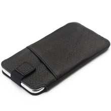 For iPhone XS Max QIALINO Nappa Texture Top-grain Leather Liner Bag with Card Slots(Black)