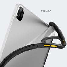 For iPad Pro 12.9 2022 / 2021 / 2020 TPU + PC Anti-fall Transparent Protective Tablet Case(Black)