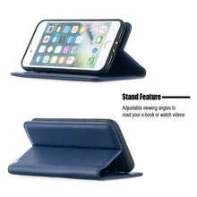 For iPhone 8 / 7 2 in 1 Detachable Magnetic Horizontal Flip Genuine Leather Case with Holder & Card Slots & Wallet(Blue)