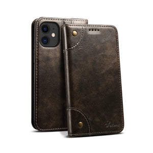 For iPhone 12 / 12 Pro Baroque Simple Horizontal Flip Leather Case with Holder & Card Slots & Wallet(Black)