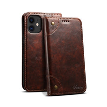 For iPhone 12 / 12 Pro Baroque Simple Horizontal Flip Leather Case with Holder & Card Slots & Wallet(Dark Brown)