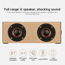 Q5 Wooden Bluetooth Speaker, Support TF Card & 3.5mm AUX(Yellow Wood)
