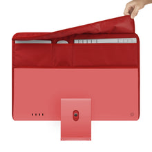 For 24 inch Apple iMac Portable Dustproof Cover Desktop Apple Computer LCD Monitor Cover with Storage Bag(Red)
