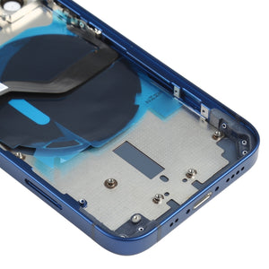 Battery Back Cover (with Side Keys & Card Tray & Power + Volume Flex Cable & Wireless Charging Module) for iPhone 12 Mini(Blue)