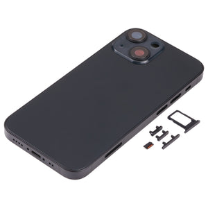 Back Housing Cover with SIM Card Tray & Side  Keys & Camera Lens for iPhone 13 Mini(Black)