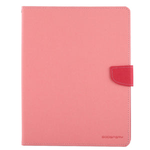 GOOSPERY FANCY DIARY for iPad 4 / 3 / 2 Cross Texture Leather Case with Holder & Card slots & Wallet (Pink)