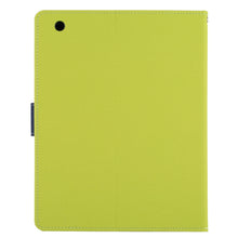 GOOSPERY FANCY DIARY for iPad 4 / 3 / 2 Cross Texture Leather Case with Holder & Card slots & Wallet (Green)
