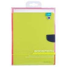 GOOSPERY FANCY DIARY for iPad 4 / 3 / 2 Cross Texture Leather Case with Holder & Card slots & Wallet (Green)