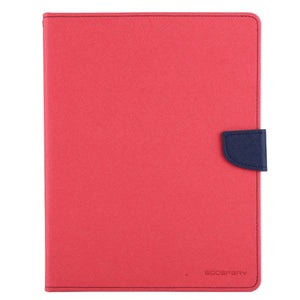GOOSPERY FANCY DIARY for iPad 4 / 3 / 2 Cross Texture Leather Case with Holder & Card slots & Wallet (Magenta)