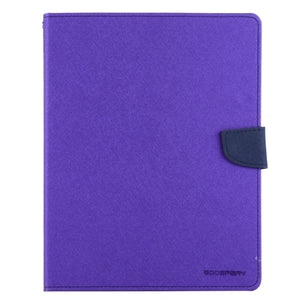 GOOSPERY FANCY DIARY for iPad 4 / 3 / 2 Cross Texture Leather Case with Holder & Card slots & Wallet (Purple)