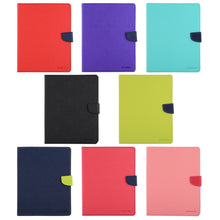 GOOSPERY FANCY DIARY for iPad 4 / 3 / 2 Cross Texture Leather Case with Holder & Card slots & Wallet (Red)