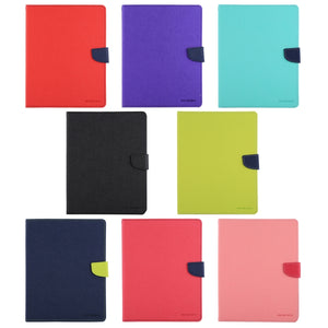 GOOSPERY FANCY DIARY for iPad 4 / 3 / 2 Cross Texture Leather Case with Holder & Card slots & Wallet (Purple)