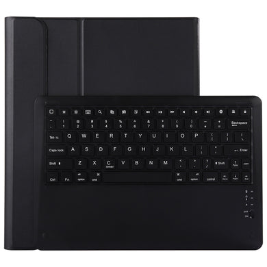 A12B Bluetooth 3.0 Ultra-thin Detachable Bluetooth Keyboard Leather Tablet Case for iPad Pro 12.9 inch （2018）, with Pen Slot & Holder(Black)