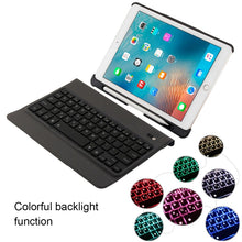 T-201D Detachable Bluetooth 3.0 Ultra-thin Keyboard + Lambskin Texture Leather Tablet Case for iPad Air / Air 2 / iPad Pro 9.7 inch, Support Multi-angle Adjustment / Backlight (Blue)